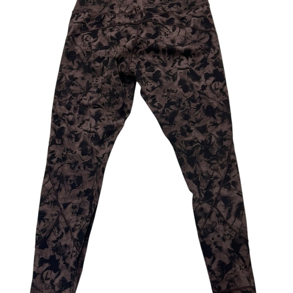Lululemon In Movement Tight Legging 25" Mini Dusk Floral Antique Bark Black sz10 - Picture 8 of 10
